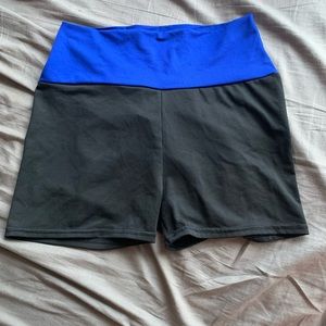 Spandex Shorts with Blue Band